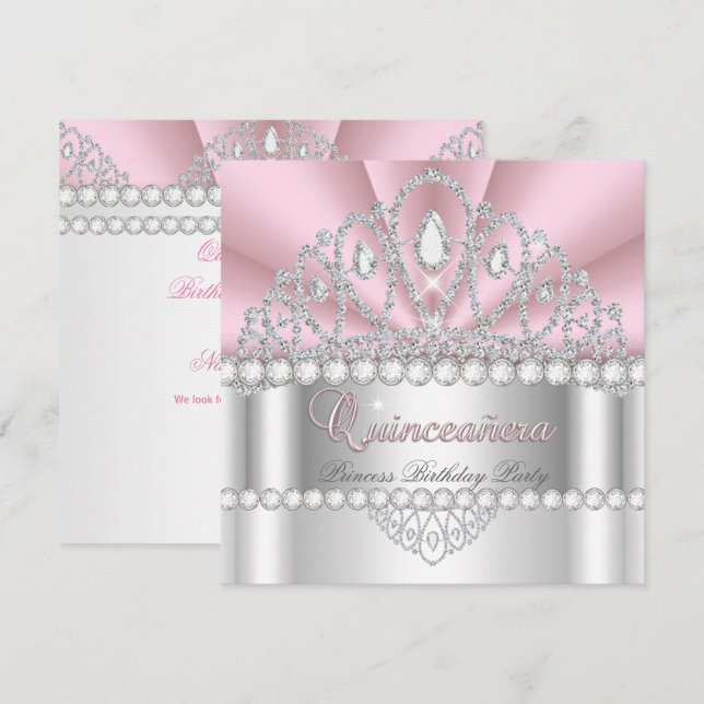 Invitación Fiesta de cumpleaños de la Princesa Tiara (Anverso / Reverso)