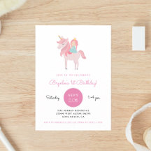 Fiesta de Cumpleaños de la Princesa Unicornio Rosa