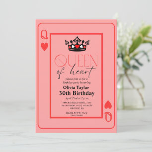 Invitación Fiesta de cumpleaños de la Reina del Corazón