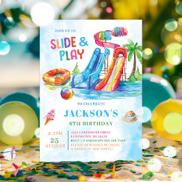 Invitación Fiesta de cumpleaños de la reproducción con diapos