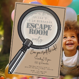 Invitación Fiesta de cumpleaños de la sala de escape