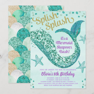 Invitación Fiesta de cumpleaños de la sirena