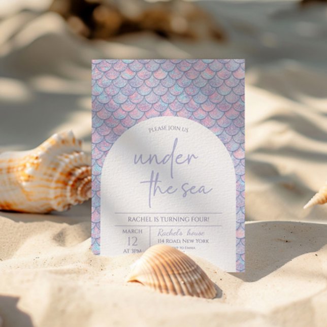 Invitación Fiesta de Cumpleaños de la Sirenita bajo el mar (Subido por el creador)