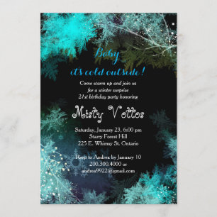 Invitación Fiesta de cumpleaños de la sorpresa del invierno