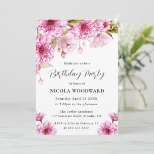 Invitación Fiesta de cumpleaños de la sucursal Watercolor Che