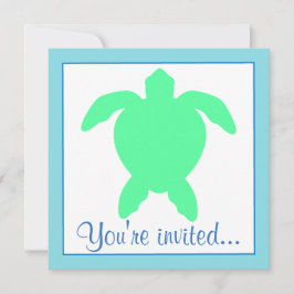 Invitación Fiesta de cumpleaños de la tortuga de mar