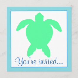 Invitación Fiesta de cumpleaños de la tortuga de mar