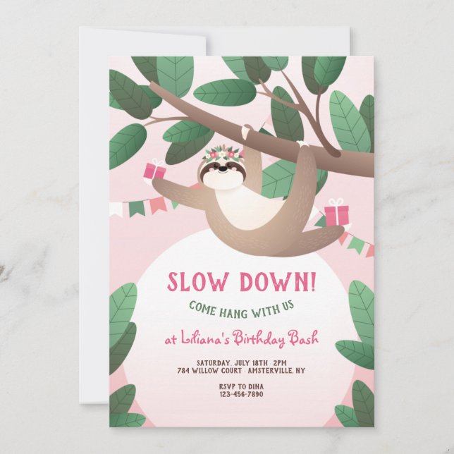 Invitación Fiesta de Cumpleaños de la Tradición Cute (Anverso)