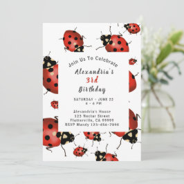 Invitación Fiesta de cumpleaños de Ladybug