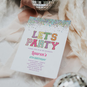Invitación Fiesta de Cumpleaños de las Cartas de Parche de Va