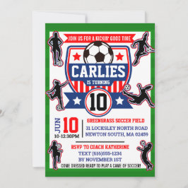 Invitación Fiesta de cumpleaños de las chicas de fútbol de ca
