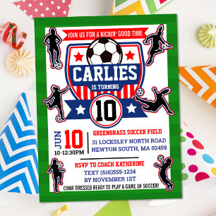 Invitación Fiesta de cumpleaños de las chicas de fútbol de ca