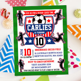 Invitación Fiesta de cumpleaños de las chicas de fútbol de ca