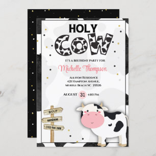 Invitación Fiesta de cumpleaños de las chicas de la vaca sagr
