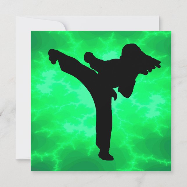 Invitación Fiesta de cumpleaños de las chicas de Taekwondo (Anverso)