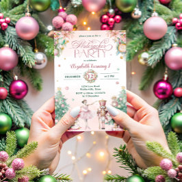 Invitación Fiesta de cumpleaños de las chicas desnudas rosada