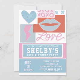 Invitación Fiesta de Cumpleaños de las Chicas Preppy