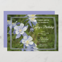 Invitación Fiesta de cumpleaños de las Flores de Columbina Az