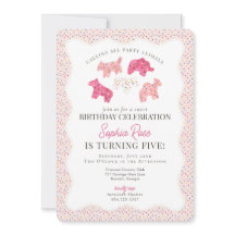 Fiesta de cumpleaños de las galletas de los animal