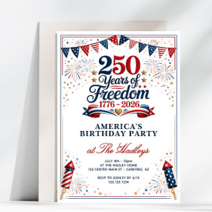 Invitación Fiesta de cumpleaños de las Libertades de América 