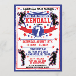 Invitación Fiesta de cumpleaños de las niñas guerreras de Nin