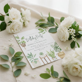 Invitación Fiesta de cumpleaños de las Plantas Potadas de Boh