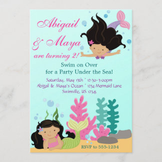 Invitación Fiesta de cumpleaños de las sirvientas gemelas