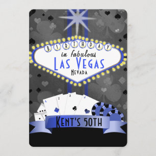 Invitación fiesta de cumpleaños de Las Vegas - noche del casi