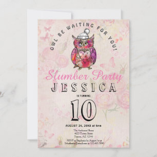Invitación Fiesta de cumpleaños de lechuza