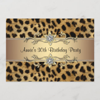 Invitación Fiesta de cumpleaños de leopardo