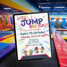 Invitación fiesta de cumpleaños de Let's JUMP