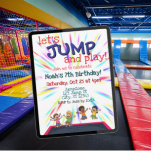 Invitación fiesta de cumpleaños de Let's JUMP