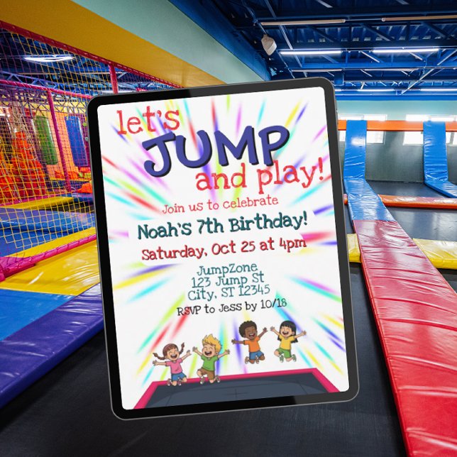 Invitación fiesta de cumpleaños de Let's JUMP (Subido por el creador)