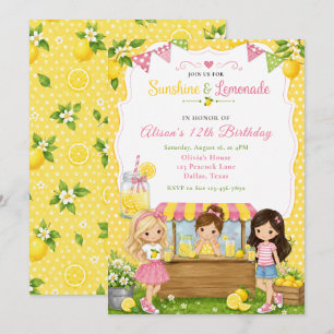 Invitación Fiesta de Cumpleaños de Limonada