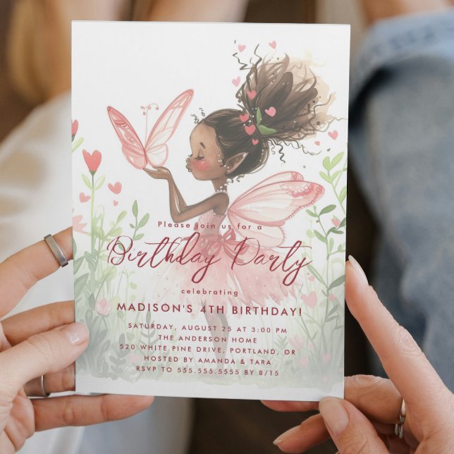 Invitación Fiesta de cumpleaños de Little Black Fairy Balleri (Subido por el creador)