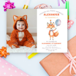 Invitación Fiesta de cumpleaños de Little Fox