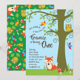 Invitación Fiesta de cumpleaños de los amigos de Woodland