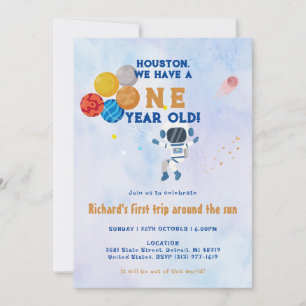 Invitación Fiesta de Cumpleaños de los Astronautas Kids Prime
