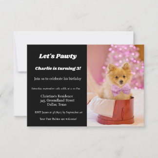 Invitación fiesta de cumpleaños de los cachorros con guión mi