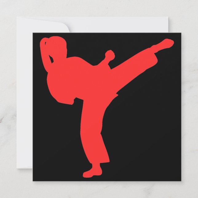 Invitación Fiesta de cumpleaños de los chicas del karate (Anverso)