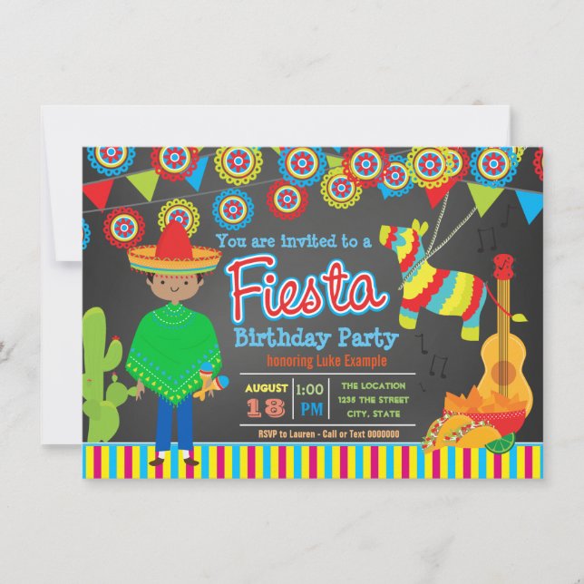 Invitación Fiesta de cumpleaños de los chicos (Anverso)