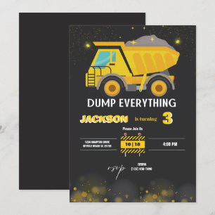 Invitación Fiesta de cumpleaños de los chicos de la construcc