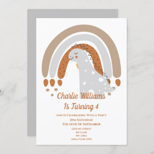 Invitación Fiesta de cumpleaños de los dinosaurios