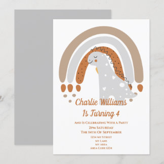 Invitación Fiesta de cumpleaños de los dinosaurios