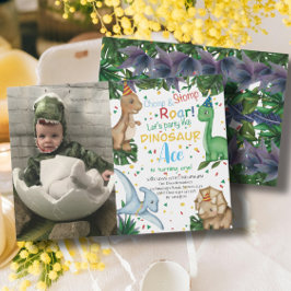 Invitación ¡Fiesta de cumpleaños de los dinosaurios bebés! Fo