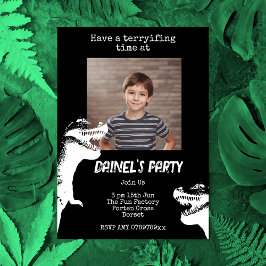 Invitación Fiesta de cumpleaños de los dinosaurios fotográfic