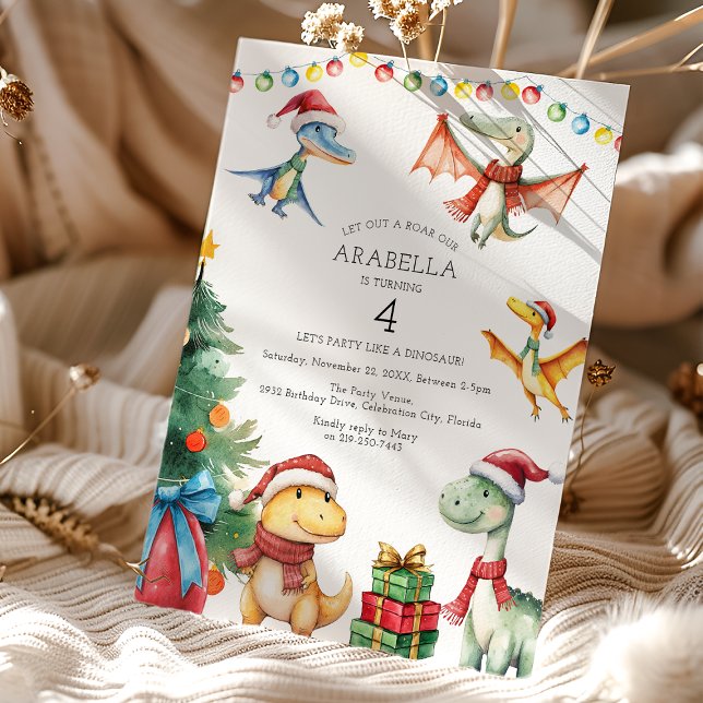 Invitación Fiesta de cumpleaños de los dinosaurios infantiles (Subido por el creador)