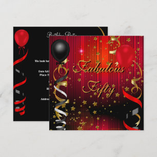 Invitación Fiesta de Cumpleaños de los Fabulosos 50 Cincuenta