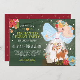 Invitación Fiesta de Cumpleaños de los Hados Forestales Encan