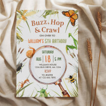 Fiesta de cumpleaños de los insectos naturales